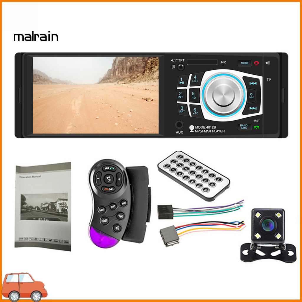 [Ma] 4012b 41 นิ้วหน้าจอสัมผัสที่รองรับบลูทูธ 1 Din รถวิทยุสเตอริโอ FM USB MP5 Player