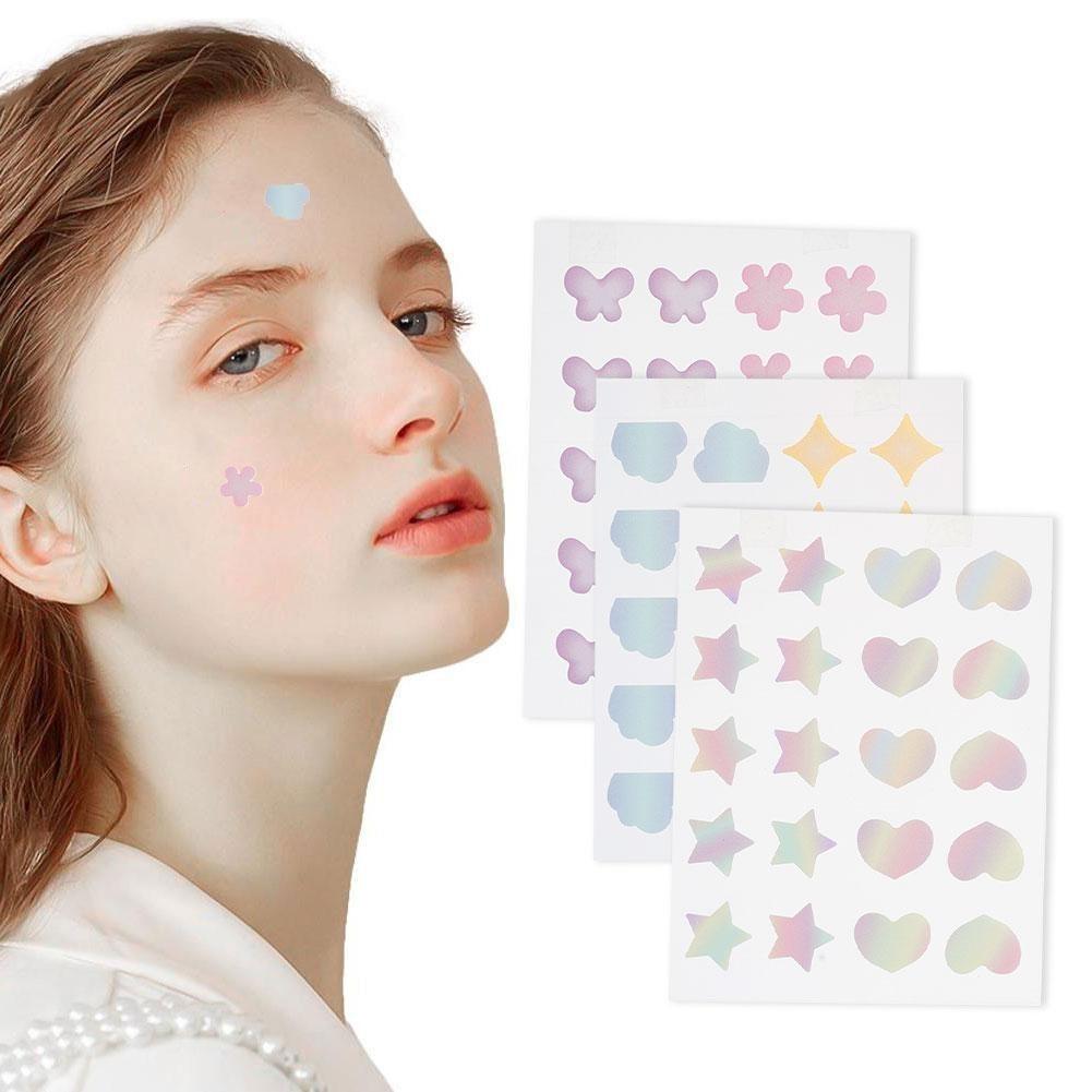 20 ชิ้น/แผ่นไล่โทนสีสี PE Acne Patch แบบพกพาครอบคลุม Patch สิว V7G4 - รูปที่ 6