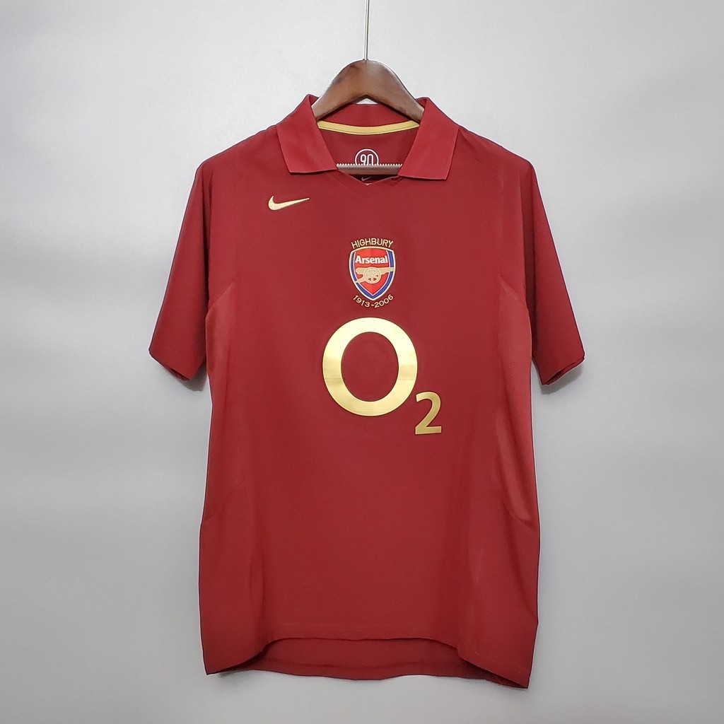 1983 1986 1992 1993 1994 2002 2005 2006 เสื้อฟุตบอล ARS Home Retro Arsenal Soccer Jersey