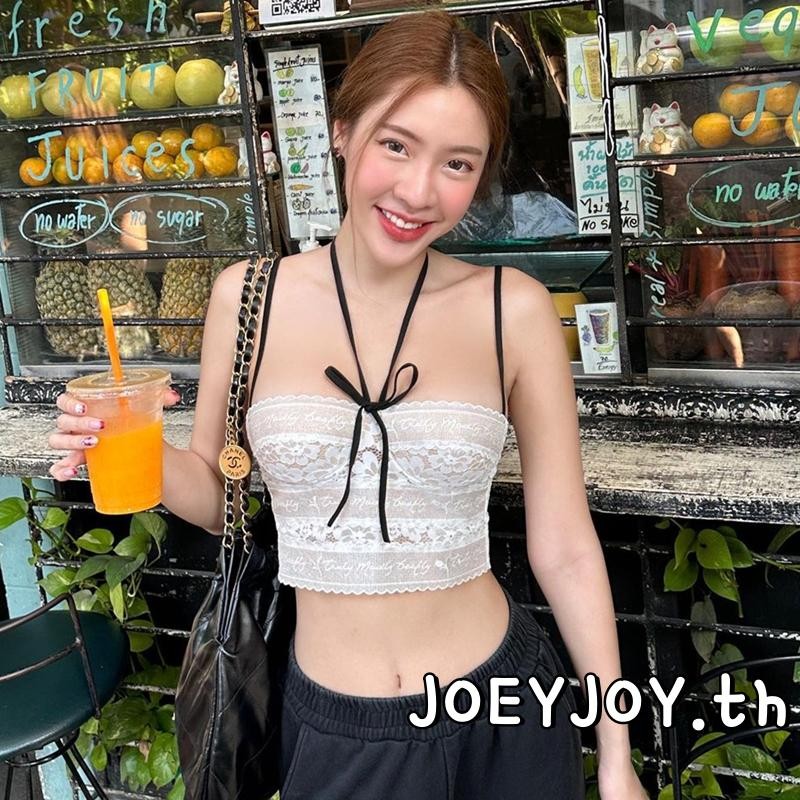 Joeyjoy-เสื้อกล้ามเชือกแขวนคอสําหรับผู้หญิง สายเดี่ยวสปาเก็ตตี้แขนกุดฤดูร้อน