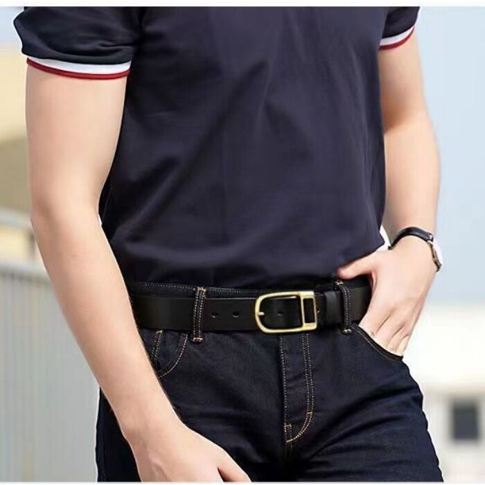 คลิปหนีบเข็มขัดหนังผู้ชายหัวเข็มขัดอัตโนมัติทองแดงแฟชั่นส - รูปที่ 7