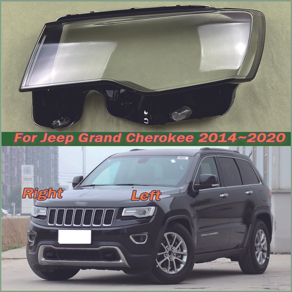 สําหรับ Jeep Grand Cherokee 2014 ~ 2020 ไฟหน้าเลนส์โปร่งใสโคมไฟไฟหน้า Shell Plexiglass เปลี่ยนชิ้นส่