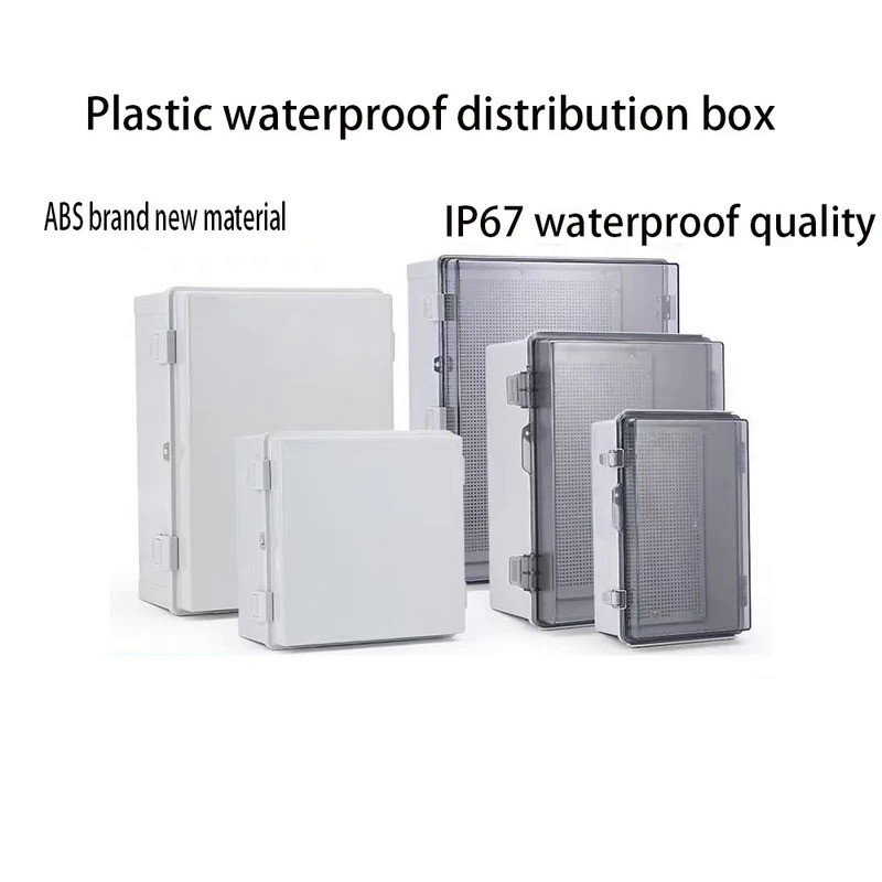 IP67 waterproof gray/transparent cover housing junction box ABS plastic outdoor electronic instrumen