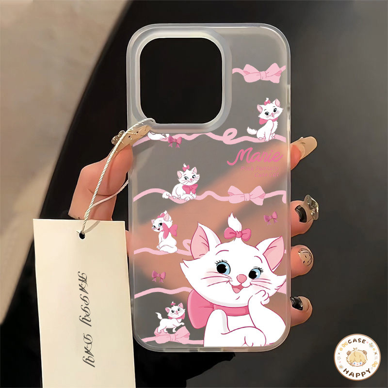น่ารักสีชมพูมารีแมวการ์ตูนทอมคู่ ทกซิลิโคนเคสแข ็ เคสIPhone 7Plus 11 15 14 13 12 Pro Max XS X XR MAX 8 7 15 Plus SE 2020
