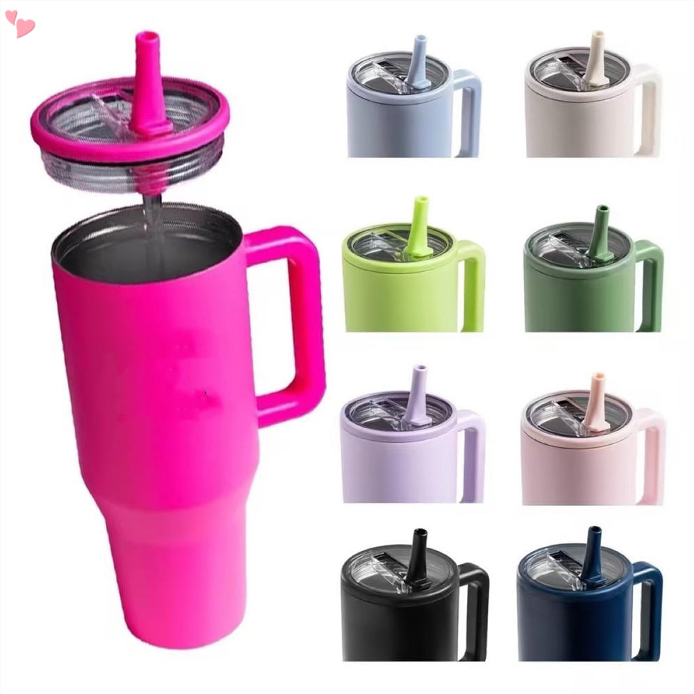 Tumbler Flip ฝาปิดฟางเปลี่ยนเหมาะสําหรับ Stanley Quencher 40 ออนซ์, ป้องกันการรั่วซึม, ฝาครอบแก้วน้ําแบบใช้ซ้ําได้