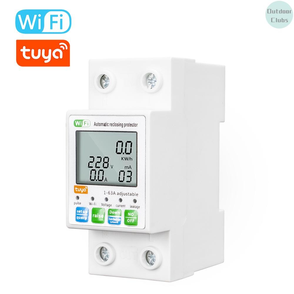 Lcd Display Switch Tuya Wifi Power Meter ค่า Wifi Current Meter สวิทช์ Power Meter App ✨ในสต็อกในสต็