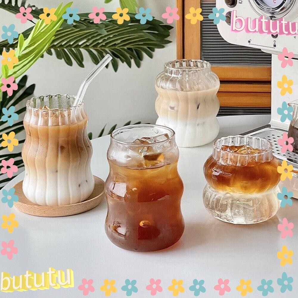 ถ้วยกาแฟ บูตูตู,ความจุขนาดใหญ่ครัวเรือนถ้วยเครื่องดื่มเย็น, เครื่องดื่ม แก้ว อินสตาแกรม ยุคกลางสไตล์นมชาถ้วย