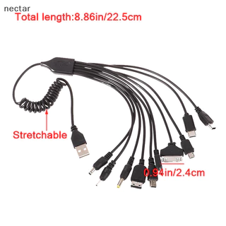 Tar 1 PC 10 In 1 Micro USB Multi Pin Cable Charger Universal USB Adapter Cable Data Wire Wire Data Transfer Cable N