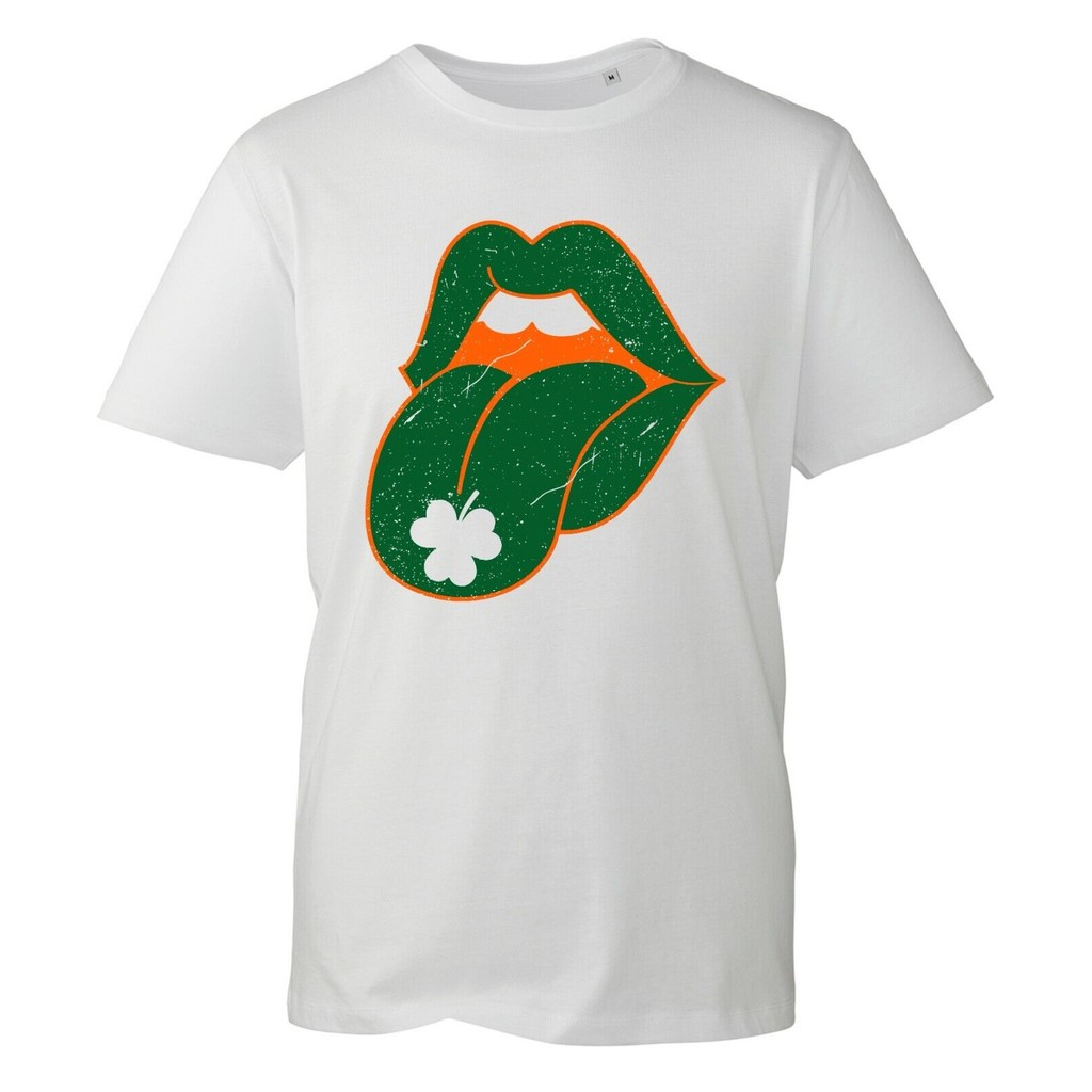 เสื้อยืด Ireland Flag Lips Licked, St PatrickS Day Leprechaun Irish Kiss Top