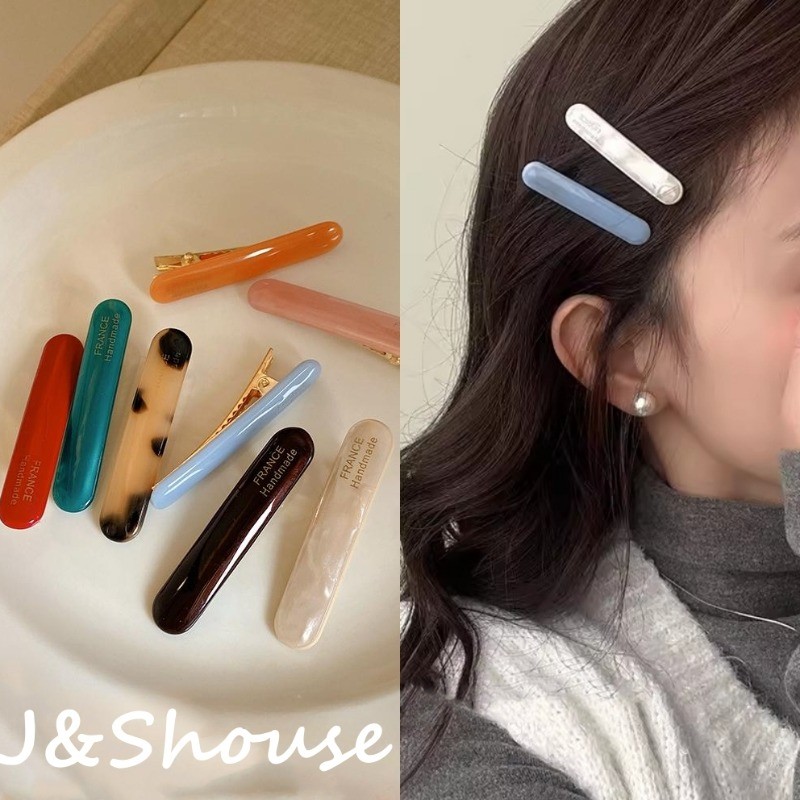 Kf862 สาวหวานเกาหลีอะซิเตทเรียบง่าย I รูปร่างบางจระเข้คลิปกิ๊บอุปกรณ์เสริมผู้หญิง