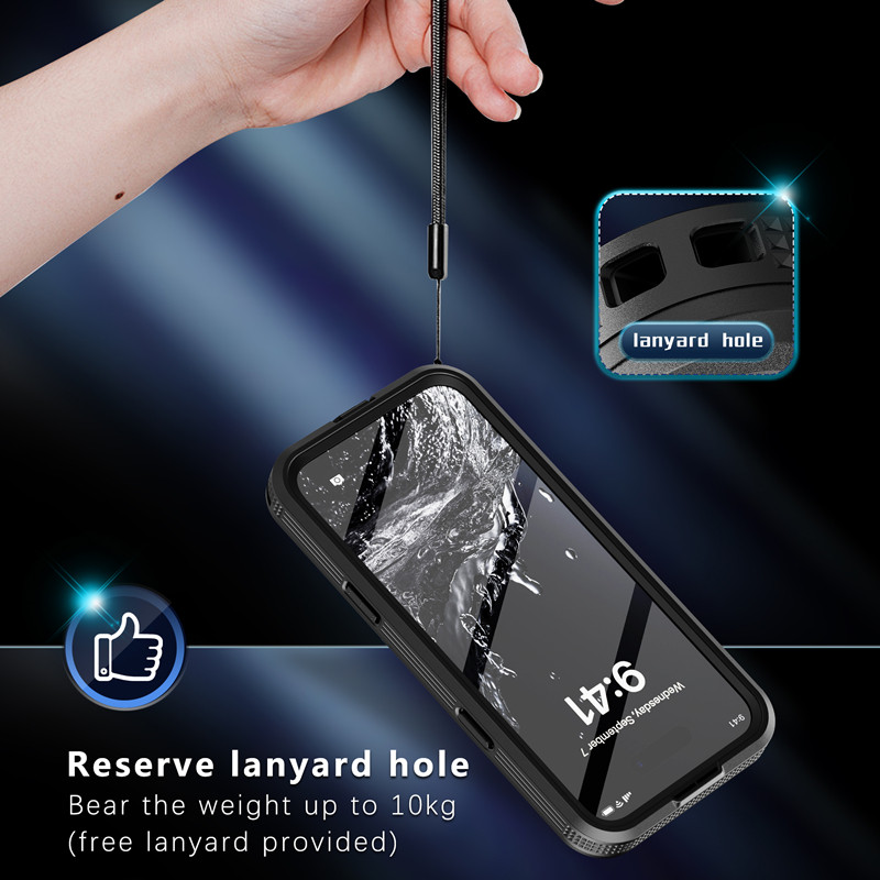 [Redpepper] IP68 Waterproof Phone Case For iPhone 16 Pro Max 16 Plus 15 14 13 Pro Full Protection Underwater Swimming Diving Phone Cover ราคา ถูกที่สุด ดีลบีเคเค แกลเลอรีภาพที่ 4