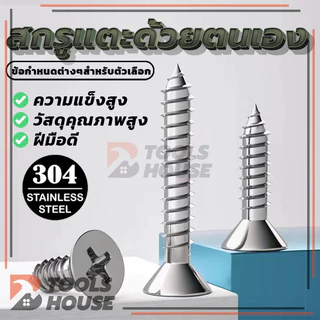 Flat Head Phillip Tapping Screw สกรูเกลียวปล่อยสกรู สแตนเลส ทุกความยาว เกรด304
