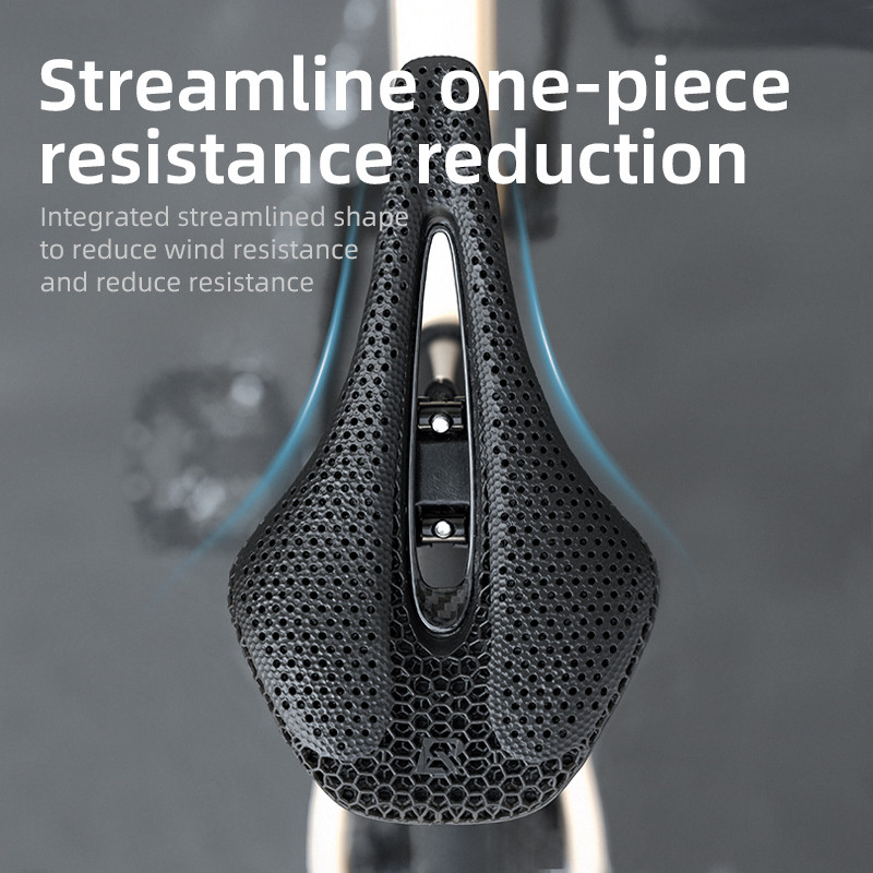 Rockbros 3D การพิมพ์จักรยานอานเบาะคาร์บอน Fibre น้ําหนักเบา Streamline แผนที่จักรยานอานรังผึ้งตาข่ายกันกระแทก Hollow Breathable Professional จักรยานอุปกรณ์เสริม - รูปที่ 2