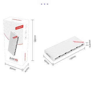 Coolmoon AM10 ARGB Fan Hub 10Port 4pin PWM+3pin 5V M/B Sync
