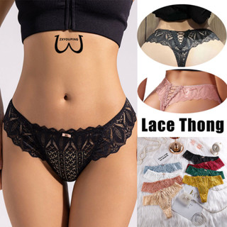 Zxyouping 1/3pcs ผู้หญิงเซ็กซี่ลูกไม้ทอง,ลูกไม้กางเกง,Low Ri…