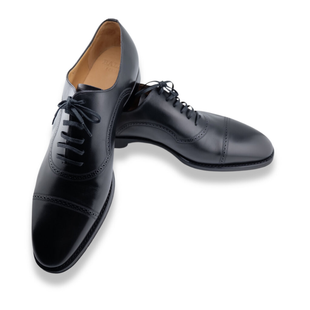 Bally รองเท้าผู้ชาย brouge lace up หนังสีดำ รุ่น 7612504066333