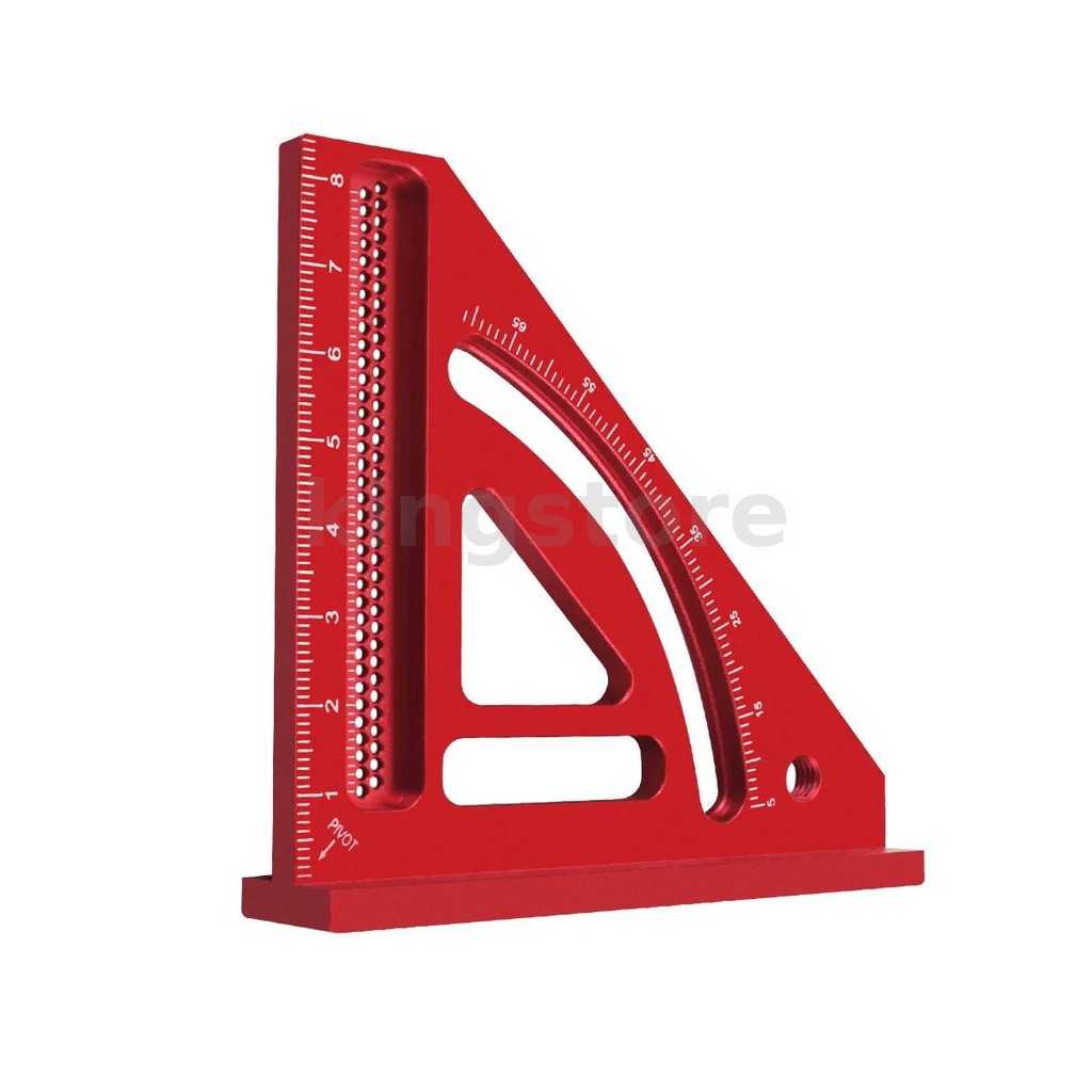 ไม้บรรทัดวัดหลายมุม Precision CNC Machined อลูมิเนียมสามเหลี่ยมรูปร่างเลเซอร์แกะสลัก Scales Multi-Functional Tracer ความสูง Gauge สําหรับงานไม้และช่างไม้