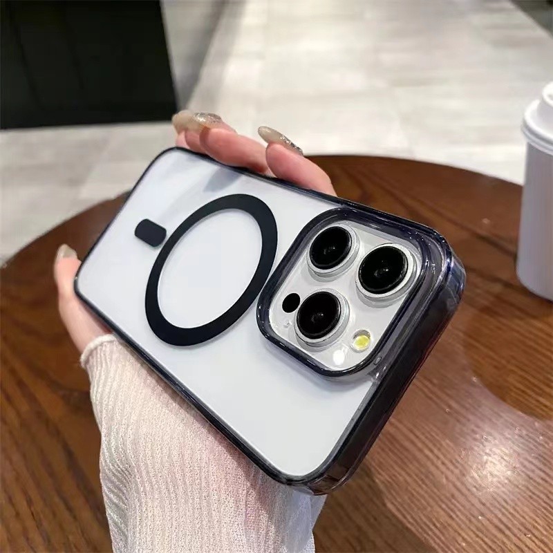 การกระจายความร้อน Matte อะคริลิค Hard Case แม่เหล็กสําหรับ iPhone 17 Pro Max 16 15 14 13 12 11 Pro Max Frosted ฝาครอบกันกระแทก