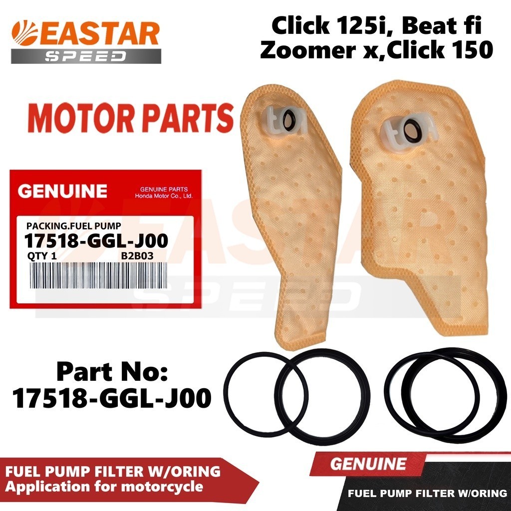 ไส้กรองปั้มน้ํามัน W/ Oring Set Click 125i / Beat Fi / Zoomer X / Click 150 17518-GGL-J00