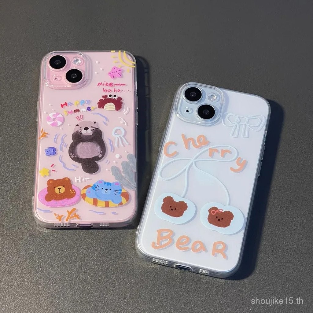 ซูเปอร์น่ารักมิซึเสะหมีน้อยสำหรับ iphone15promax11เคสโทรศัพท์มือถือไอโฟนน่ารัก14กันกระแทก13การ์ตูน12xr7813pro สดใสขนาดเล็ก XS/XR โปร่งใส iphone12 11เคสโทรศัพท์มือถือ7/8PLUS