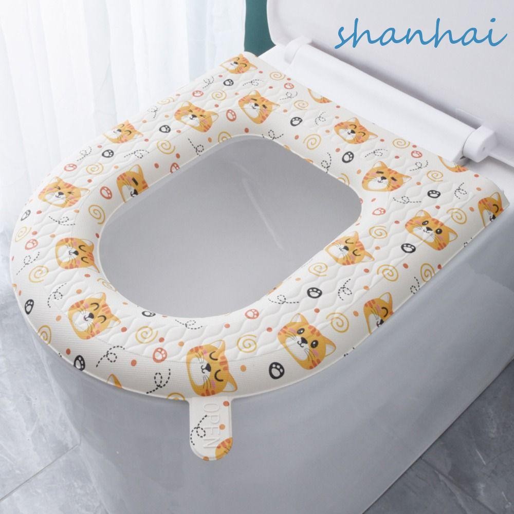 Shanhai ซิลิโคนฝารองนั่งชักโครก, EVA พร้อมที่จับเบาะรองนั่งชักโครก, Universal กาวการ์ตูนแผ่นห้องน้ํากันน้ํา Lavatory