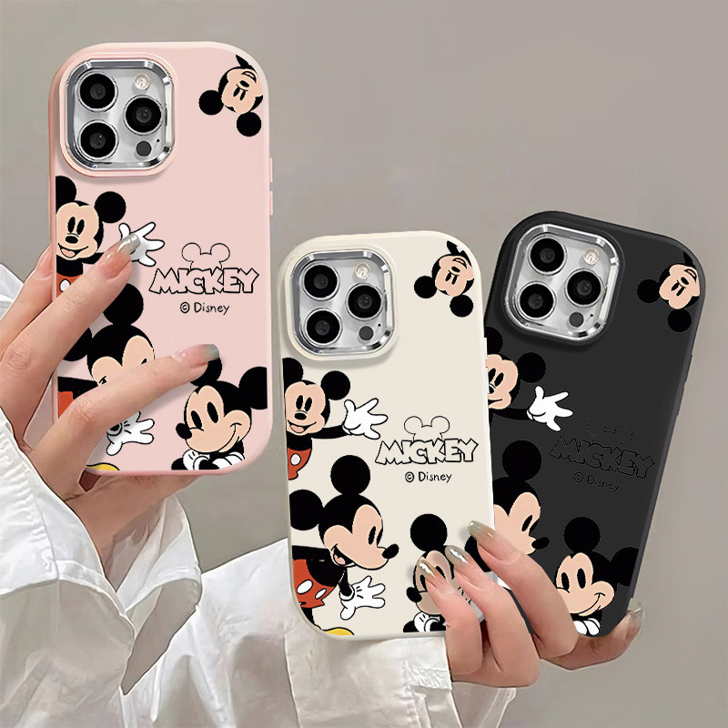 ปลอกมิกกี้เมาส์น่ารักเข้ากันได้สําหรับเคส IPhone 15 12 11 14 13 Pro Max X XR XSMAX 8 7Plus SE 2020 บุคลิกภาพตลกซิลิโคนกันกระแทกเคสโทรศัพท์