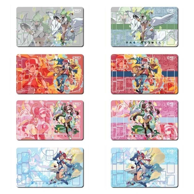 Pokemon Charizard Rosa Skyla หิน Diy อะนิเมะเกมของขวัญของเล่นคลาสสิก Series การ์ด Pad ยางคอลเลกชันการ์ด Dueling Mat