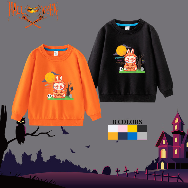 เสื้อกันหนาวเด็ก LABUBU ฮาโลวีน  ผ้าฝ้าย สเวตเตอร์เด็กชาย-เด็กหญิง TWY005