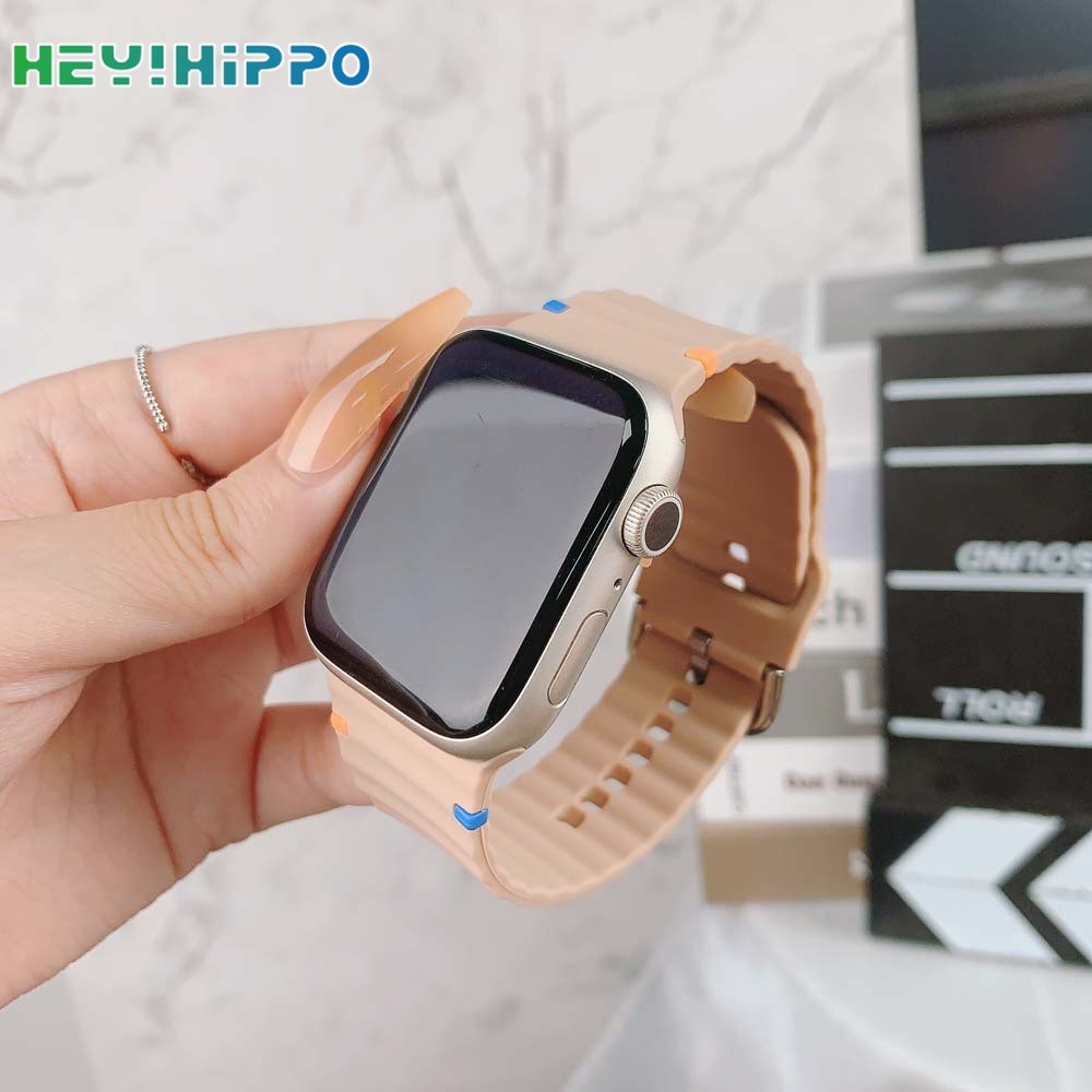 สายทรงคลื่นใหม่เหมาะสําหรับสมาร์ทวอทช์ series 9/8/7/6/SE/5/4 เหมาะสําหรับ iwatch 49/45/44/42/40/38mm