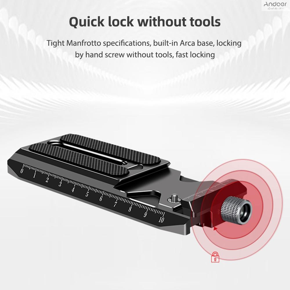 แผ่นวางจําหน่ายอย่างรวดเร็วสําหรับ Gimbal อลูมิเนียม Arca-Swiss Quick Release แผ่นอะแดปเตอร์สําหรับ DJI Ronin RS2 RSC2