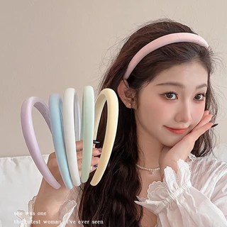 แฟชั่น Morandi ฤดูใบไม้ผลิสีหวานที่คาดผมบาง Headwear เครื่องประดับผม