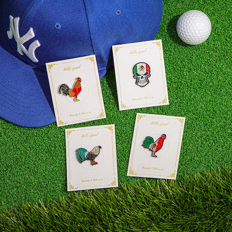 Rooster เข็มกลัดสัตว์น่ารัก Cook Pin Punk สยองขวัญ Skull Badge เข็มกลัดหมวกอุปกรณ์เสริมเครื่องประดับ