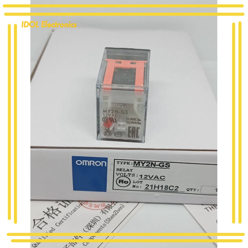 ราคาถูก! รีเลย์  MY2N-GS MY4N-GS 12VDC 24VDC  220vac MY2Gs 12VAc 24vac MY4GS 12vac 24vac relay ส่งทุ