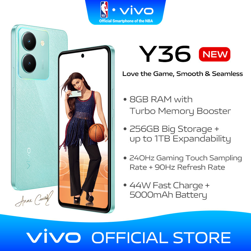 Vivo Y36  6.64 นิ้ว 16GB + 512GB โทรศัพท์มือถือเดิมขาย 2024 5G / Wifi Android11สองซิมการ์ดโทรศัพท์มื