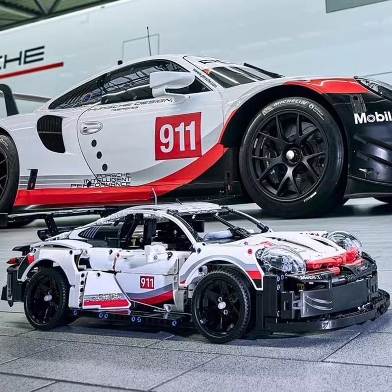 🏎️ ชุดตัวต่อ Porsche 911 เข้ากับ Lego 🧩 รถสปอร์ต ประกอบระยะไกล แบบต่อเอง 🎁 ของขวัญเด็กชาย