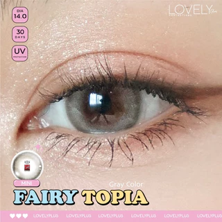คอนแทคเลนส์(มินิ)🔥Fairy Topia🔥(Lovelylens) สี : Brown / Gray รายเดือน มีค่าสายตา