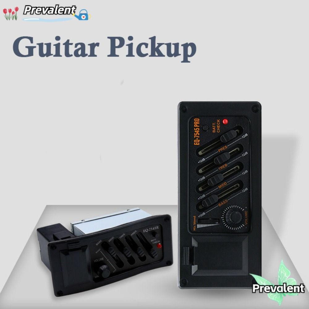 Preva ปิ๊กอัพกีต้าร์, ปรับ EQ 7545R กีต้าร์โปร่ง Preamp Amplifier, Equalizer Tuner อุปกรณ์เสริมกีตาร์ 4 Band EQ Equalizer