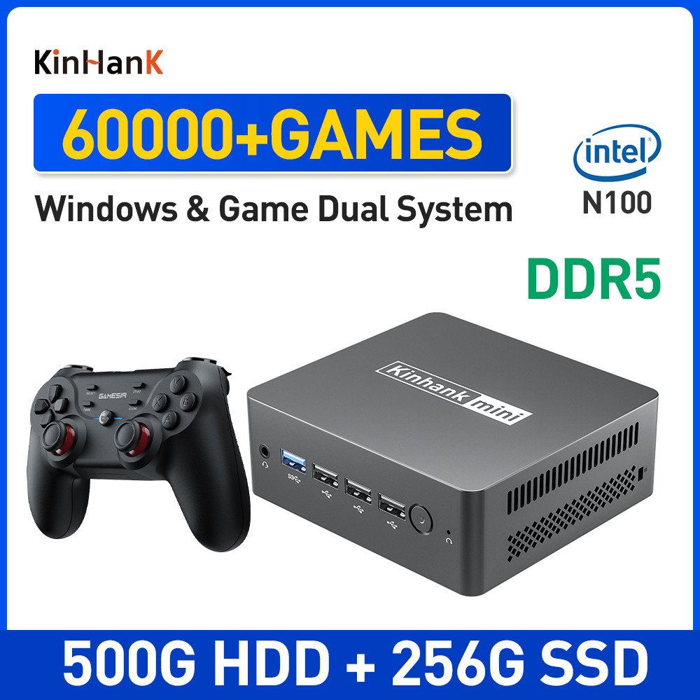 Yคอนโซลซุปเปอร์ x MP100มินิเครื่องเล่นวิดีโอเกมย้อนยุค Intel N100 8GDDR5กับ60000 + เกมสำหรับ systsne