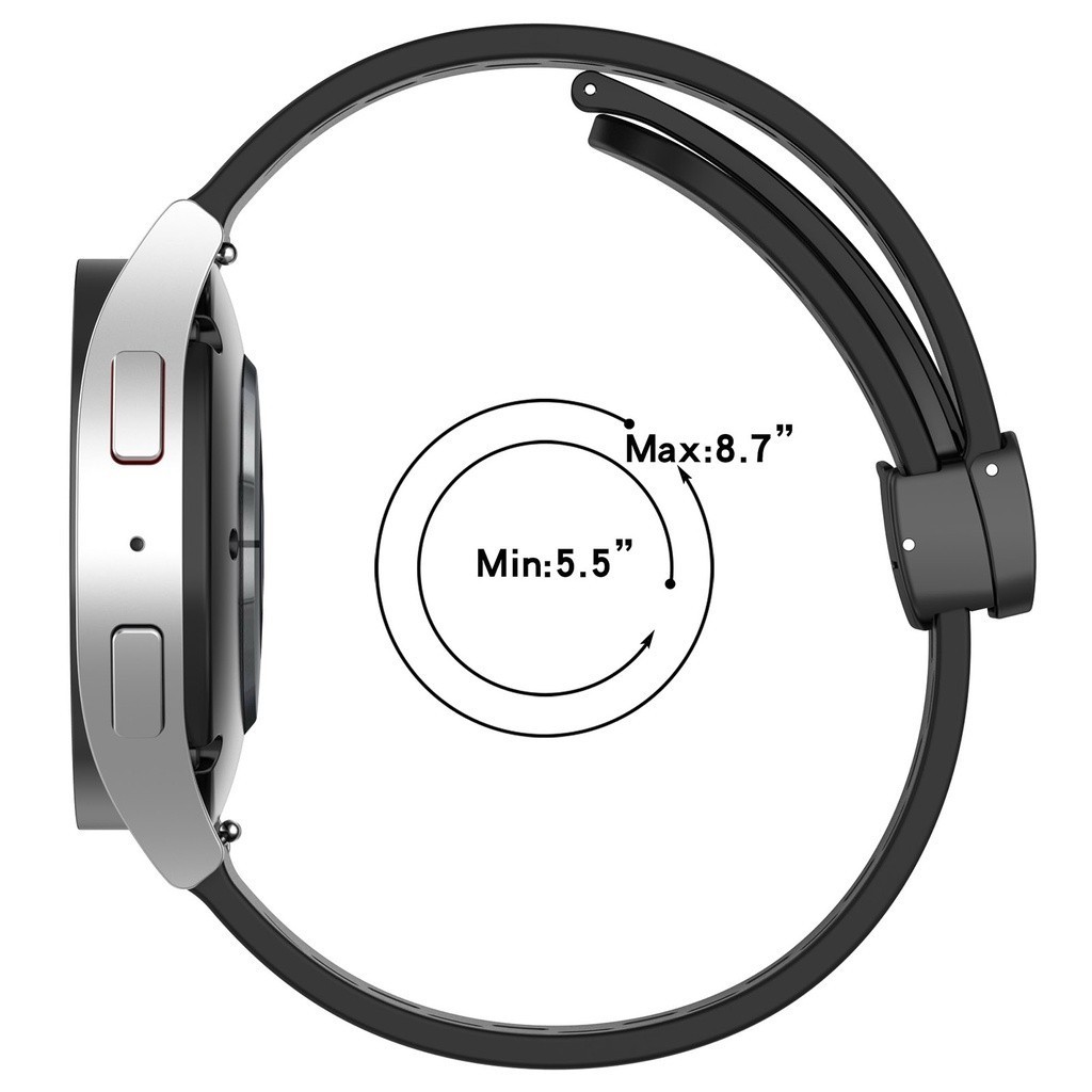 สายรัด + เชื่อมต่อพับหัวเข็มขัดแม่เหล็กหัวเข็มขัดซิลิโคนสําหรับ Huawei Watch Fit 3 /Fit 4 Pro