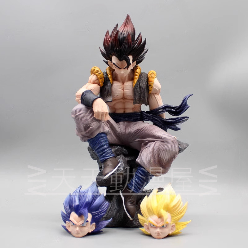 จัดส่งฟรี Dragon Ball Model Wink Studio GK สามหัวแกะสลักท่านั่ง Wujita Animation อุปกรณ์ต่อพ่วงตุ๊กตาตกแต่งกล่องของขวัญ