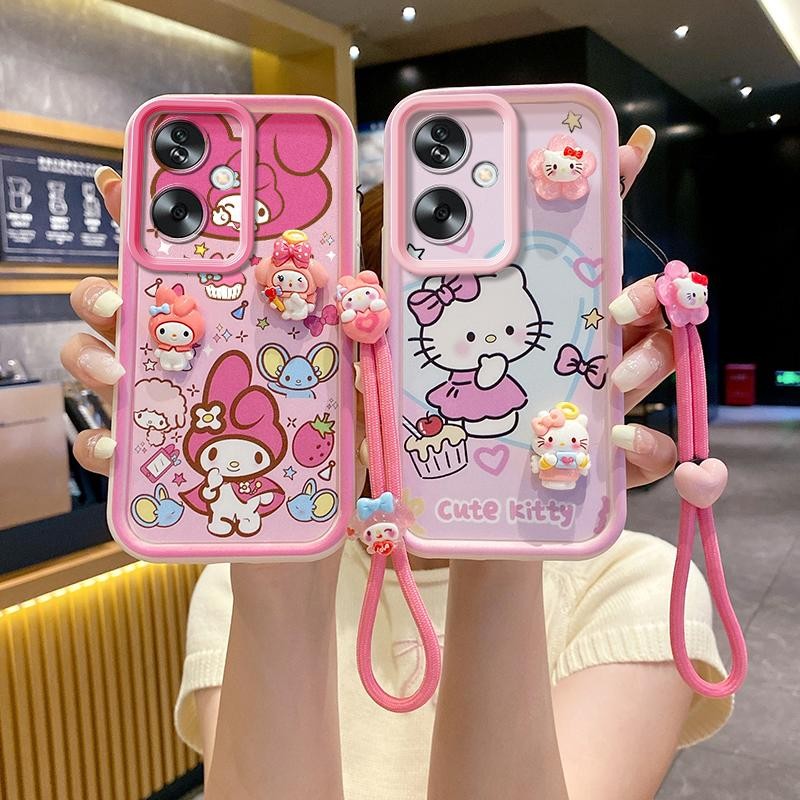 เคสเหมาะสำหรับ OPPO A79 5G, cph2553, cph2557ซิลิโคนนิ่ม DIY ตุ๊กตา Melody การ์ตูนน่ารักเคสกันกระแทก