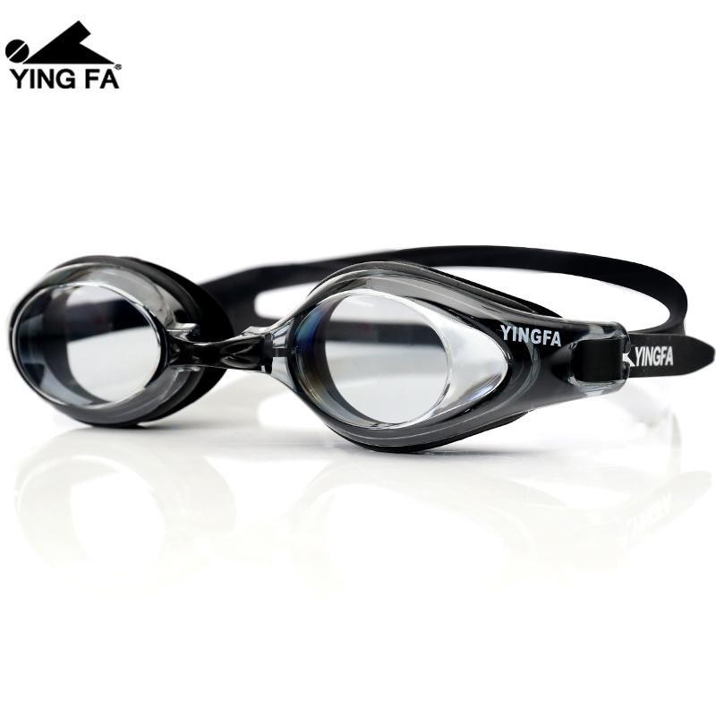 แว่นตาว่ายน้ํา Clear Visual yingfa yingfa แว่นตาว่ายน้ํากันน้ํา Anti-Fog HD Unisex อุปกรณ์ว่ายน้ํามื