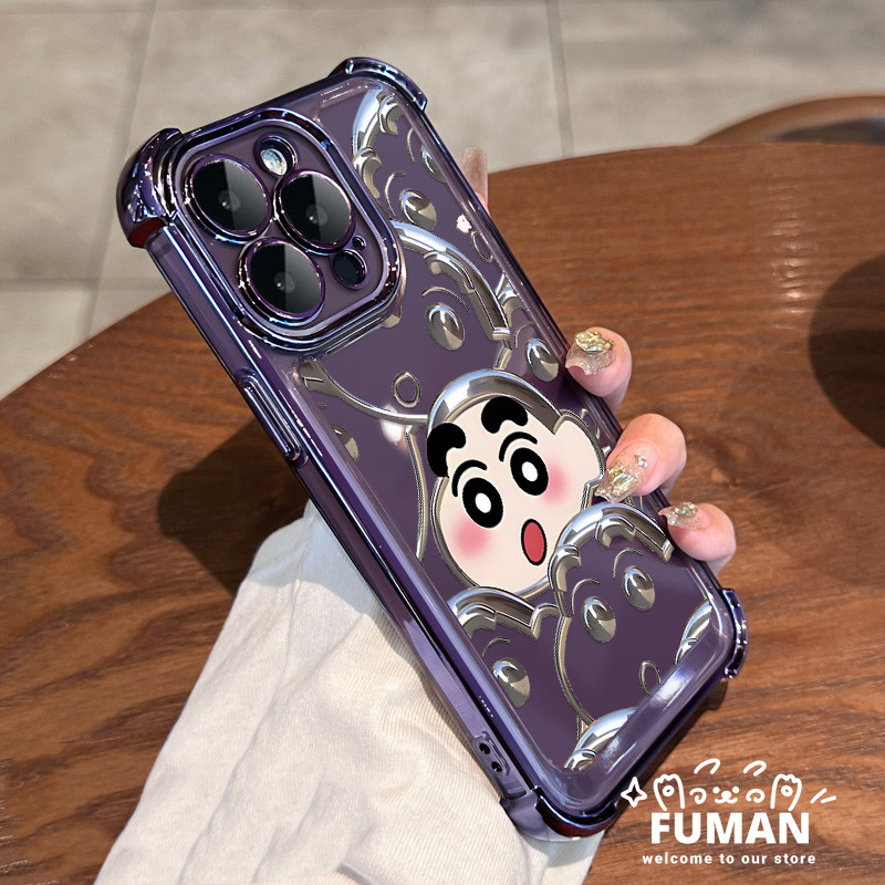 สําหรับvivo V40 Pro Lite X200 Pro Mini Y300 Y200 Pro 5G Y28 Y38 Y18 4G 5Gเคสโทรศัพท์นุ่มโปร่งใสแฟชั่นCrayon Shin-Chanคู่ถุงลมนิรภัยปลอกปกหลัง