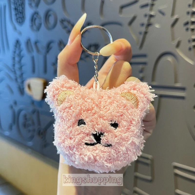 kingshopping XXT08 พวงกุญแจหัวหมีตุ๊กตาขนนุ่ม thumbnail 10