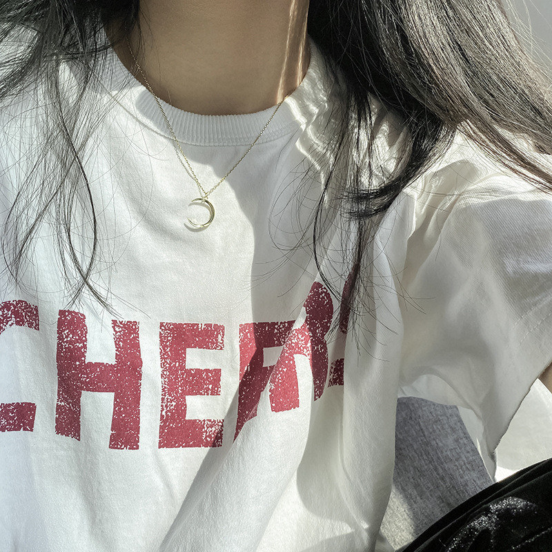 สร้อยคอ จี้รูปดวงจันทร์เสี้ยว สไตล์เกาหลี สำหรับผู้หญิง - รูปที่ 5