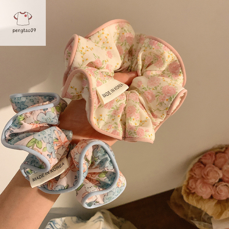 Pengatao09 แฟชั่นเกาหลีดอกไม้ Scrunchies หญิงสาวยืดหยุ่นผมยางรัดอุปกรณ์เสริม Tie แหวนผมเชือก Headdress Headwear ใหม่