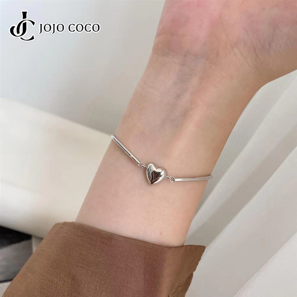 Jojo COCO ใหม่อารมณ์เรียบง่าย Love สร้อยข้อมือ Curve Line ผู้หญิงสร้อยข้อมือ อเนกประสงค์