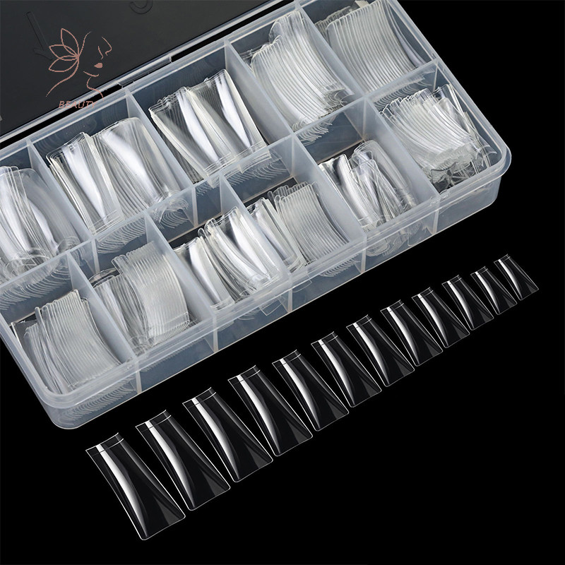 maybeauty 504pcs เล็บเป็ดสําหรับเล็บอะคริลิคครึ่งฝาครอบเล็ รูปที่ 7