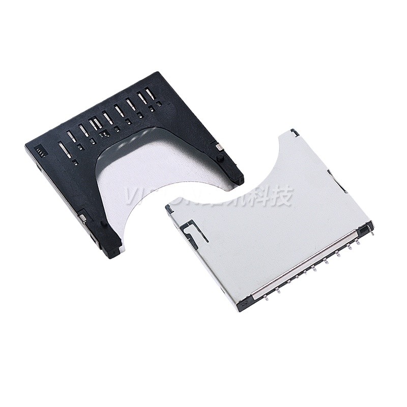 5 ชิ้น/ล็อต 2 ใน 1 การ์ดผู้ถือ MMC SD Self-elastic SD Card Slot Pop-up SD Card Holder PUSH 11P การบั