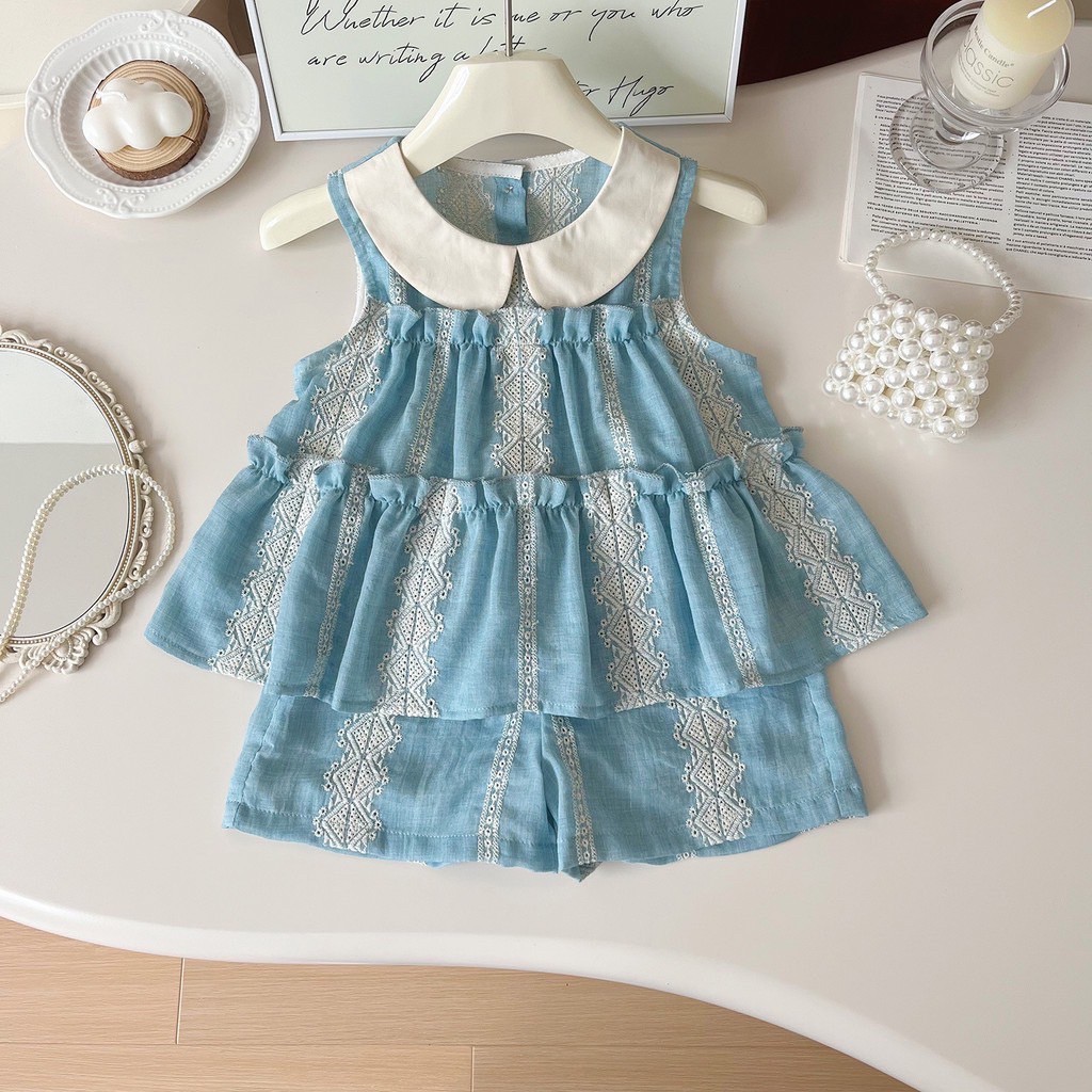 พร้อมส่ง!!! ชุดลูกสาว งานน่ารัก เซ็ท 2 ชิ้น เสื้อคอบัว กางเกงน่ารัก งานตรงปก รหัส G08